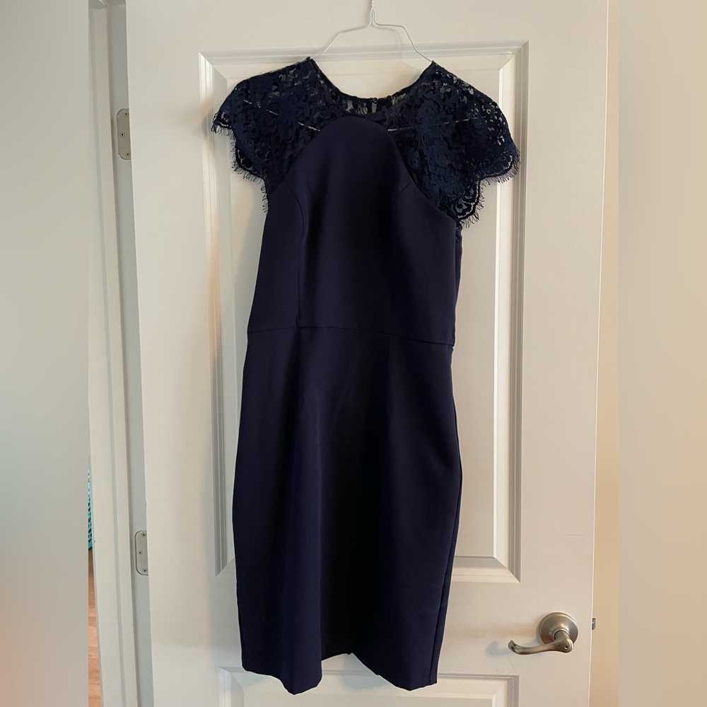 Navy size 10 Chi Chi London Lace Dress